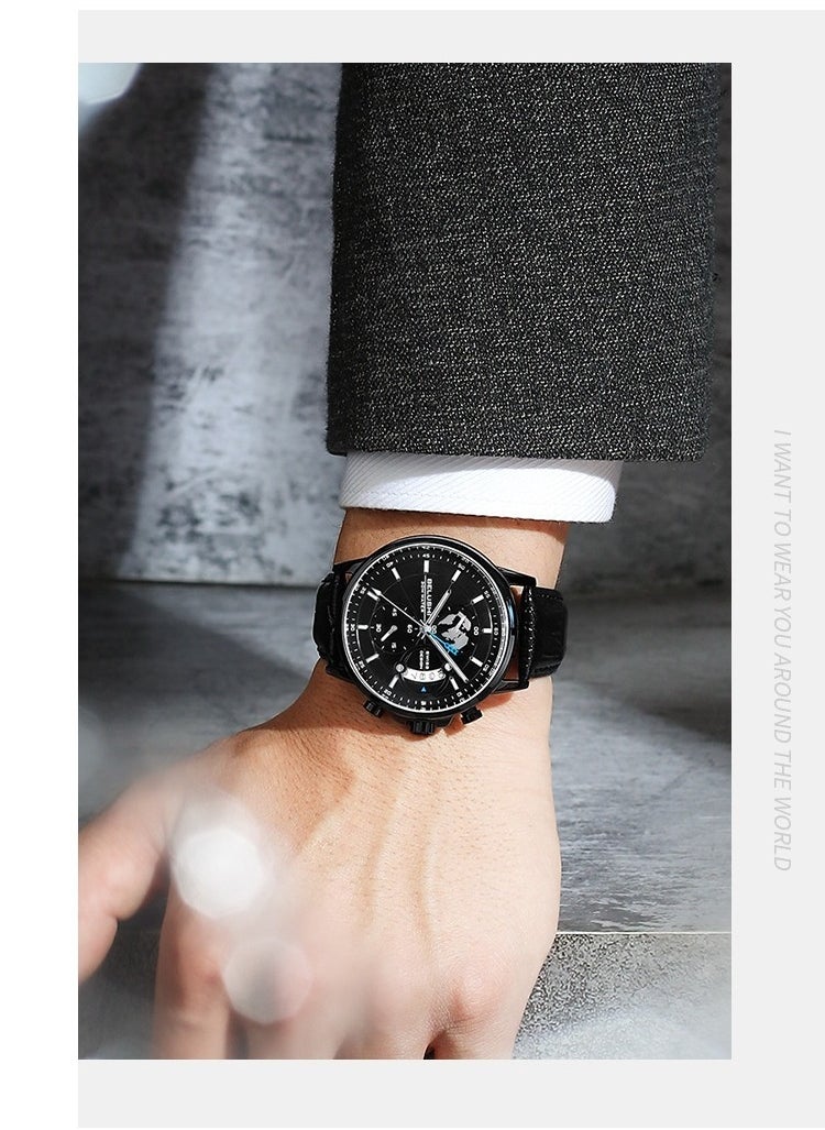 Belushi Men's Fashion Creative Trendy Quartz Watch  - Image 2