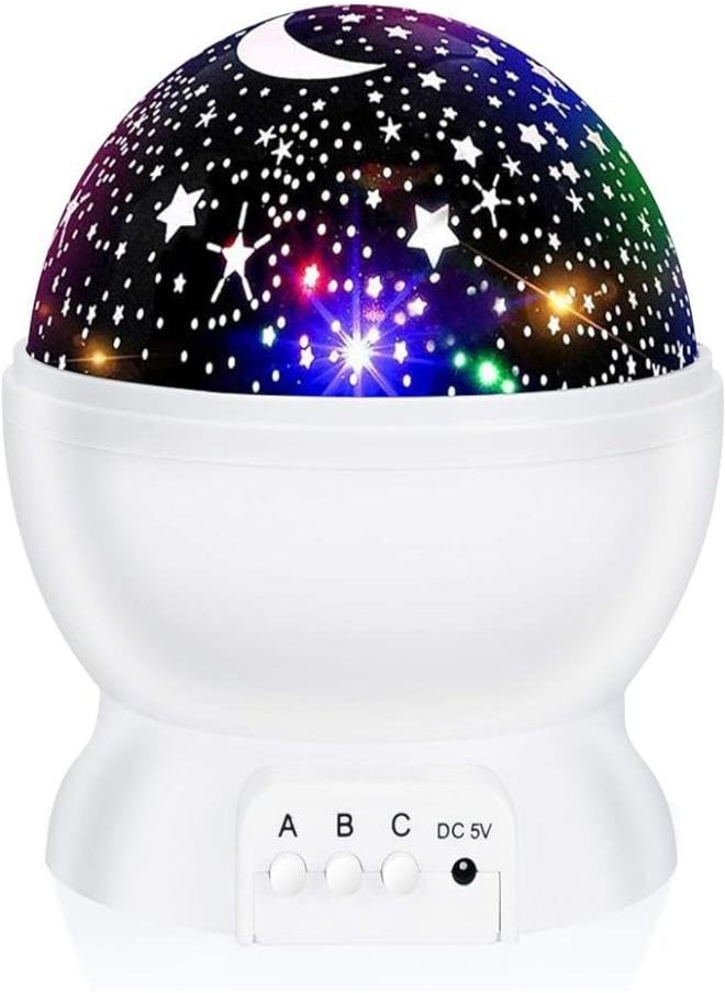 M MIAOYAN Star Night Light for Kids, Nebula Star Projector 360 Degree Rotation - 4 LED Bulbs 12 Color Changing Lights with USB Cable, Romantic Gift for Men Women Kids  - Image 1