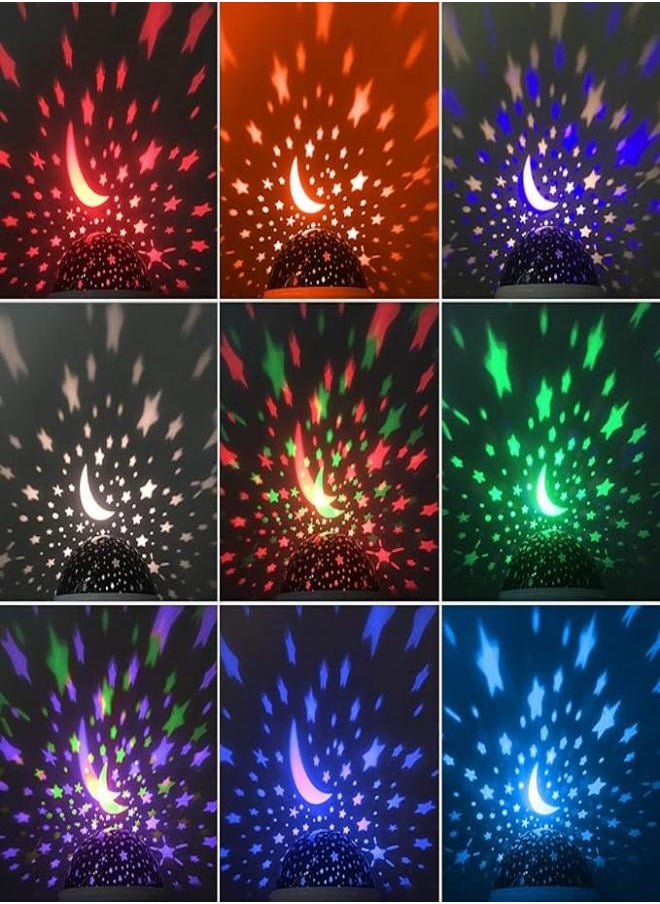 M MIAOYAN Star Night Light for Kids, Nebula Star Projector 360 Degree Rotation - 4 LED Bulbs 12 Color Changing Lights with USB Cable, Romantic Gift for Men Women Kids  - Image 3