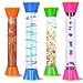 FKYTION Cool Tubes Toy Liquid Motion Bubbler 4Pack Colorful Sensory Toys Classroom Learning Time Management Home or School Desktop Toys - Image 2