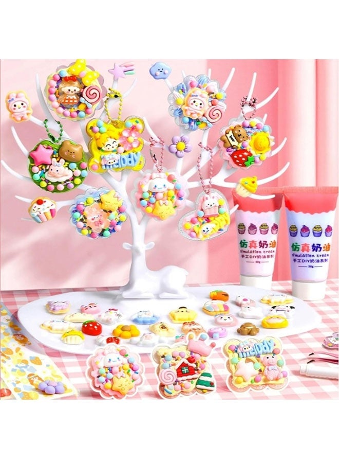 Beauenty DIY Art and Craft kit for Girls,Guka Cream and Sticker Making Kit with Kpop Stickers, Artificial Cream Glue, and Decoration Accessories-Perfect for Birthday Gift for Girls Ages 6-12 - Image 3