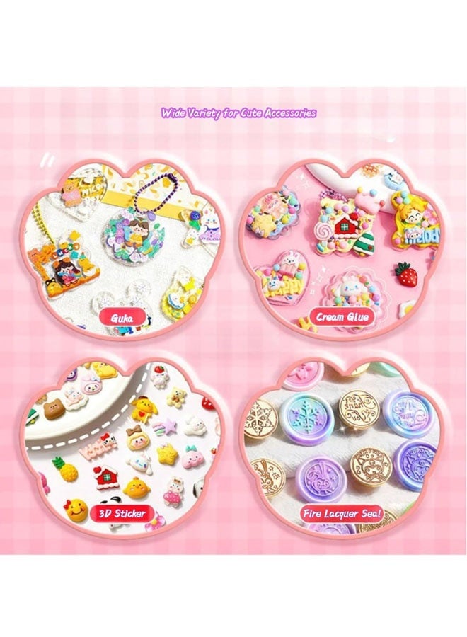 Beauenty DIY Art and Craft kit for Girls,Guka Cream and Sticker Making Kit with Kpop Stickers, Artificial Cream Glue, and Decoration Accessories-Perfect for Birthday Gift for Girls Ages 6-12 - Image 4