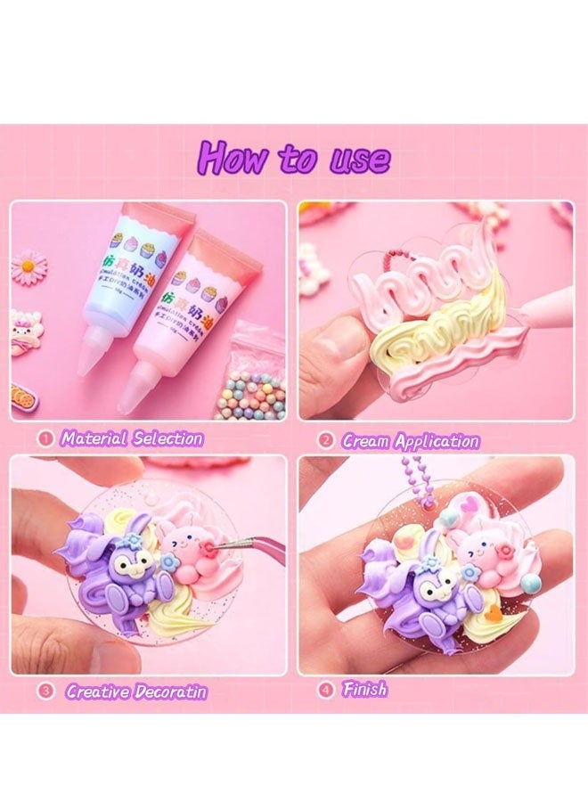 Beauenty DIY Art and Craft kit for Girls,Guka Cream and Sticker Making Kit with Kpop Stickers, Artificial Cream Glue, and Decoration Accessories-Perfect for Birthday Gift for Girls Ages 6-12 - Image 2