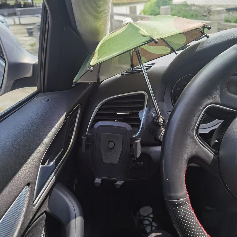 Car Mobile Phone Holder Sunshade Umbrella Car Mobile Phone Navigation Sunscreen Anti-Reflective Small Umbrella Suitable For Didi Net Car Hailing - Image 3