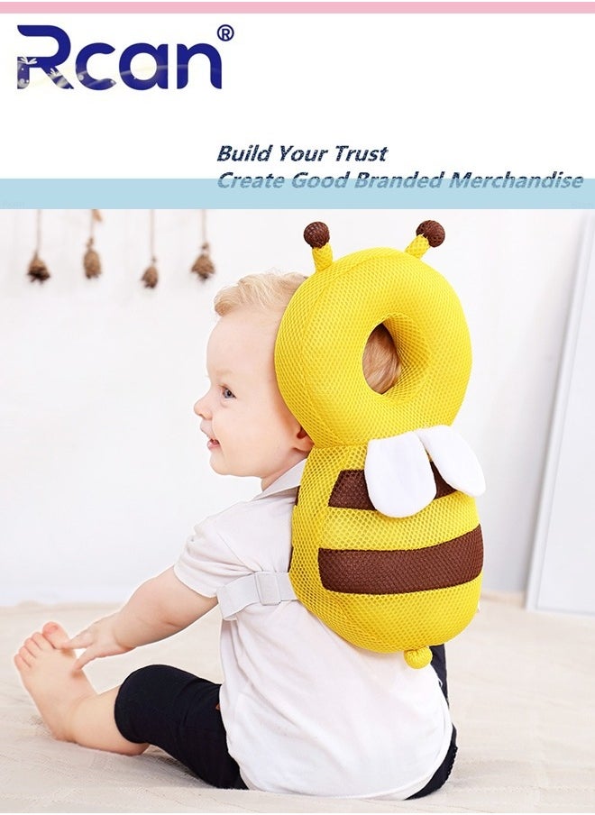 Rcan Baby Head Protector Toddlers Head Safety Pad Cushion Adjustable Toddlers Head Safety Pad Cushion Backpack Baby Back Protection for Crawling & Walking for Age 4-24Months  - Image 2