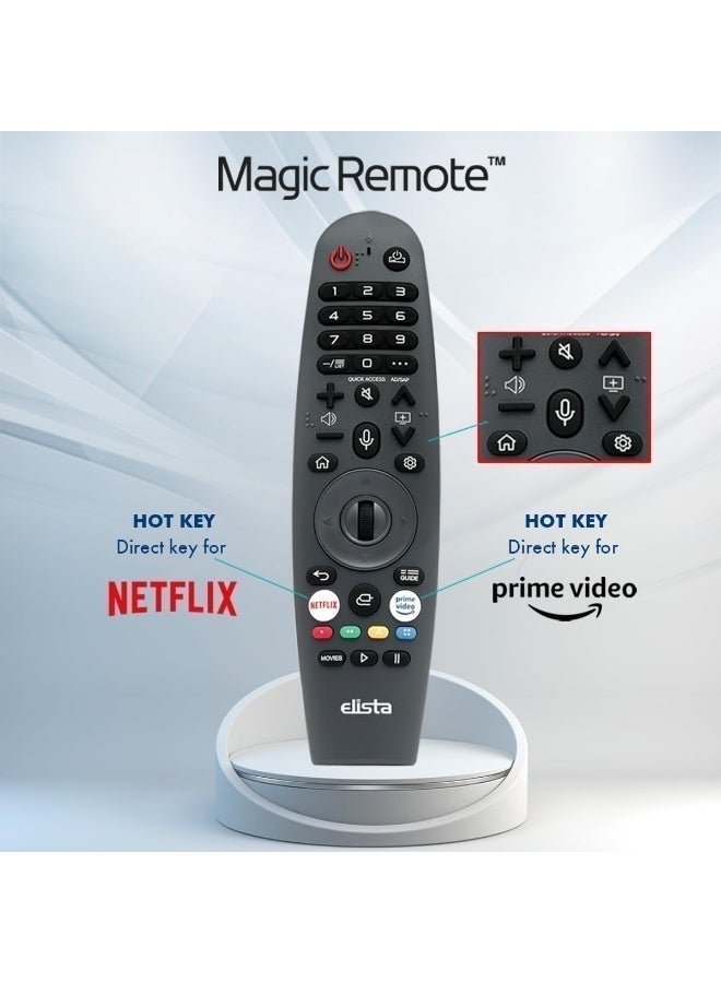 إليستا تلفزيون إليستا الذكي ‎65‎ بوصة بدقة ‎4K UHD‎ يعمل بنظام ‎WebOS‎ | شاشة بدون إطار بجودة ‎A+‎، نظام ‎WebOS‎، جهاز تحكم سحري مع ‎ThinQ AI‎ للتحكم الصوتي، صوت ‎Dolby Audio‎، تقنية ‎HDR10+‎ (165 سم) الموديل ‎GTV-65UHDELD‎ - Image 5