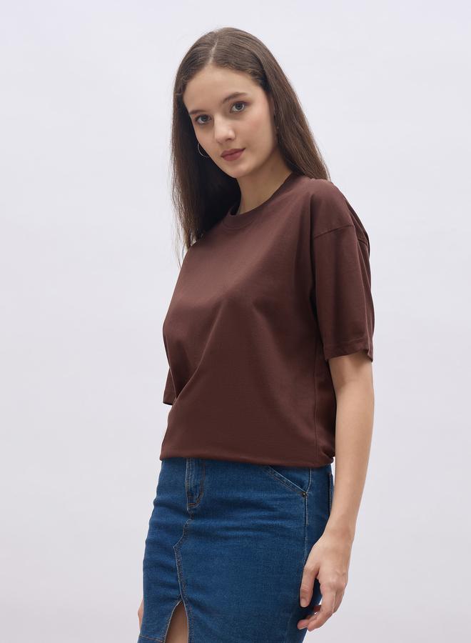 Styli Plain Round Neck Regular Fit T-Shirt - Image 3