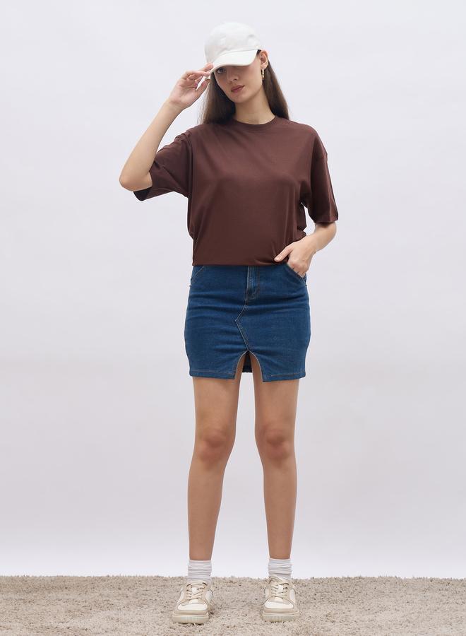 Styli Plain Round Neck Regular Fit T-Shirt - Image 2