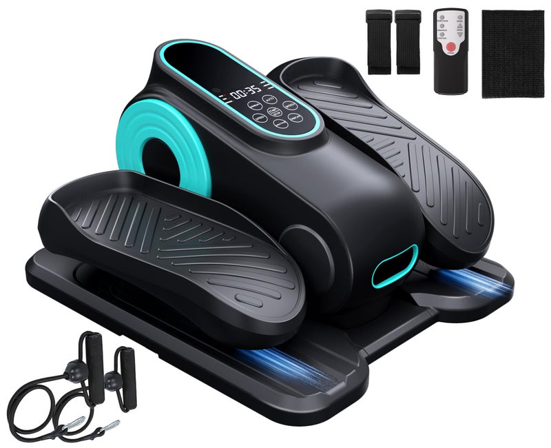 Morelax Under Desk Elliptical Machine,Electric Elliptical Leg Exerciser for Seniors with 12 Adjustable, Portable Quiet Elliptical Exercise Machine, Seated Pedal Exerciser with Resistance Band Quiet & Portable - Image 1