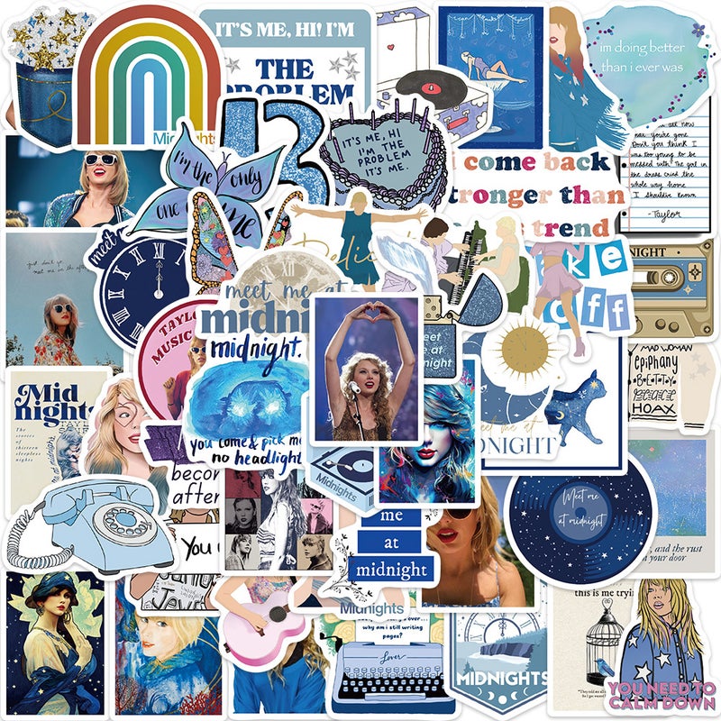 Generic 50pcs Taylor Swift Album Stickers, Waterproof DIY Luggage Guitar Notebook UU086