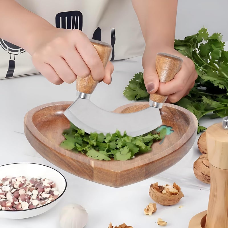 HSHQING Romantic Heart Shaped Platter Tray95Inch Large Handmade Epoxy Wooden Serving Plate with Luck  Love Clover Symbol DesignPerfect for Any Occasion as a Gift - Image 2