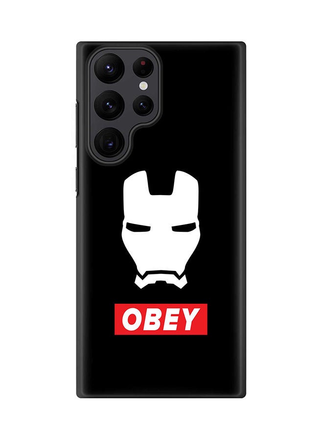 Stylizedd Case for Samsung Galaxy S22 Ultra 5G Snap Case Slim Snap Classic Series Shield Matte Finish Print - Obey Iron