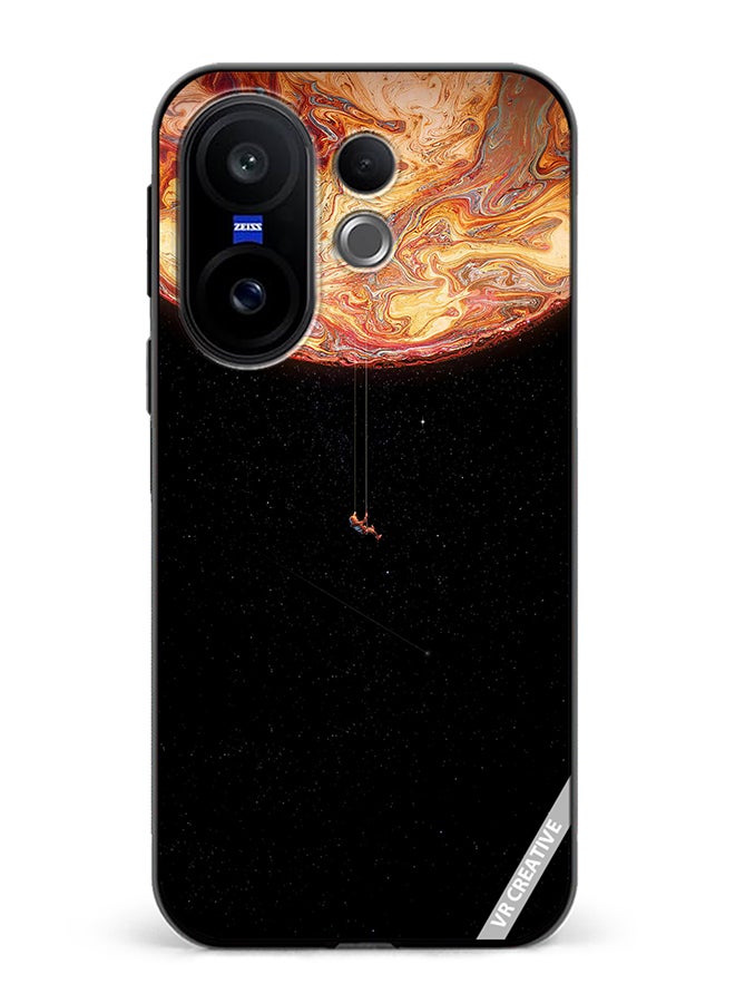 Protective Case Cover For Vivo X200 FE Black Galaxy Design Multicolour