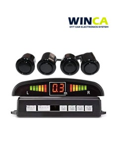 WINCA WINCA Car Parking Sensor 4 Sensors Auto Reverse Assistance Backup Radar Detector System Digital Display Double-sided tapes 12v power cable Control Box (Black)  - Image 2