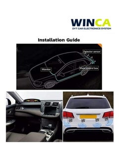 WINCA WINCA Car Parking Sensor 4 Sensors Auto Reverse Assistance Backup Radar Detector System Digital Display Double-sided tapes 12v power cable Control Box (Black)  - Image 4