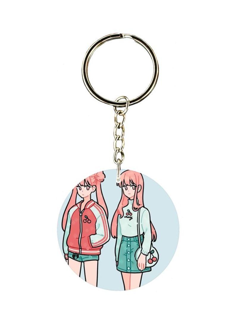 RKN Cartoon Character Printed Keychain