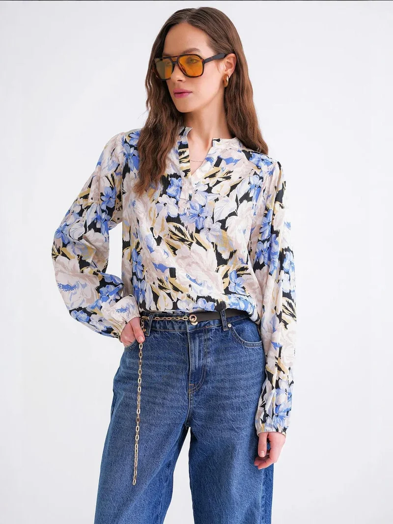 MixRay Mixray Flowering Long Sleeve Blouse