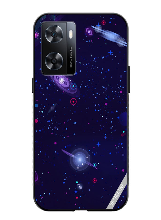 VR CREATIVE Protective Case Cover For Oppo A57/A77s Galaxy Space Design Multicolour - Image 1