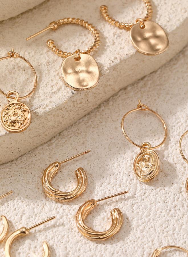 Take Two Set of 6 - Gold Hoop Earrings - Image 3