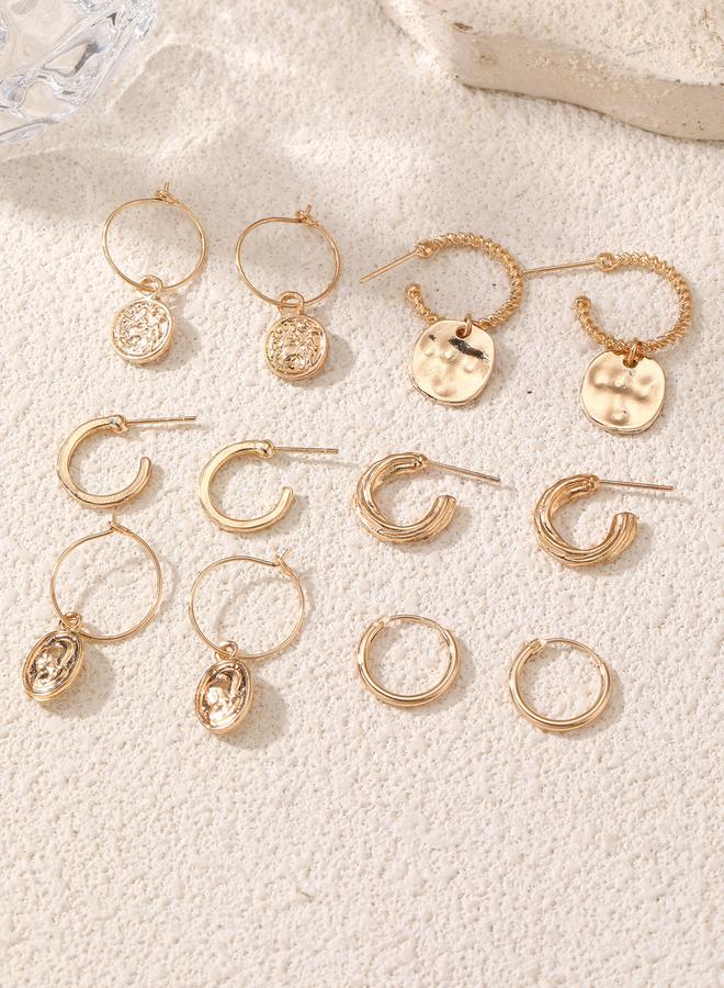 Take Two Set of 6 - Gold Hoop Earrings - Image 2