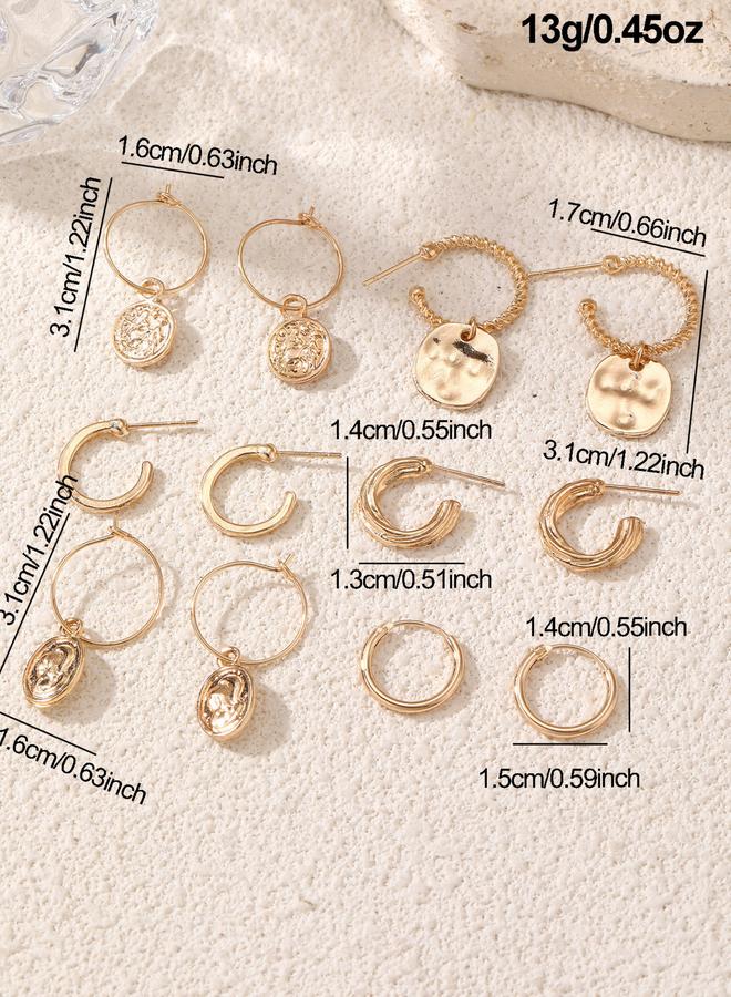 Take Two Set of 6 - Gold Hoop Earrings - Image 4