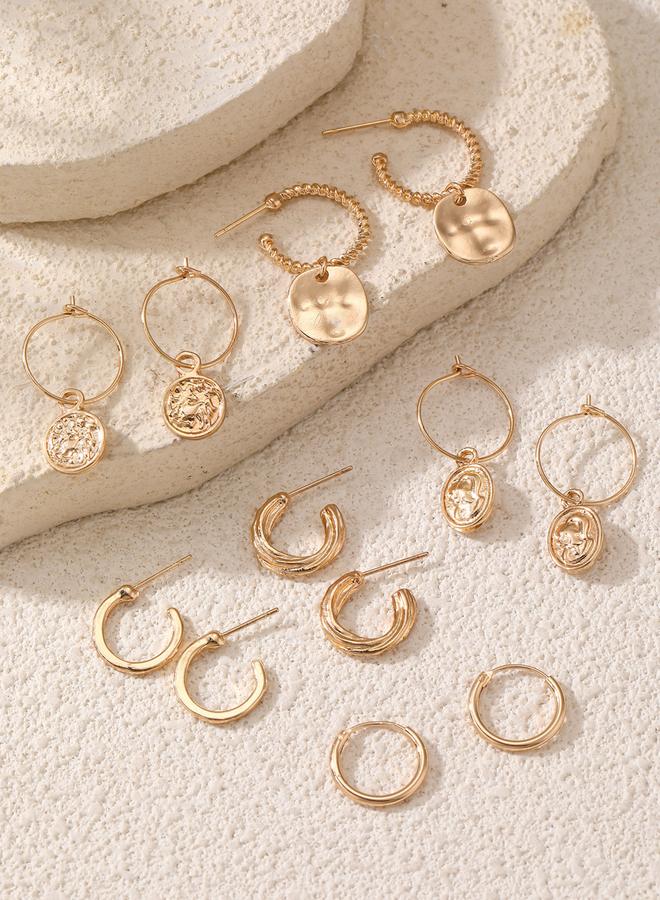 Take Two Set of 6 - Gold Hoop Earrings - Image 1
