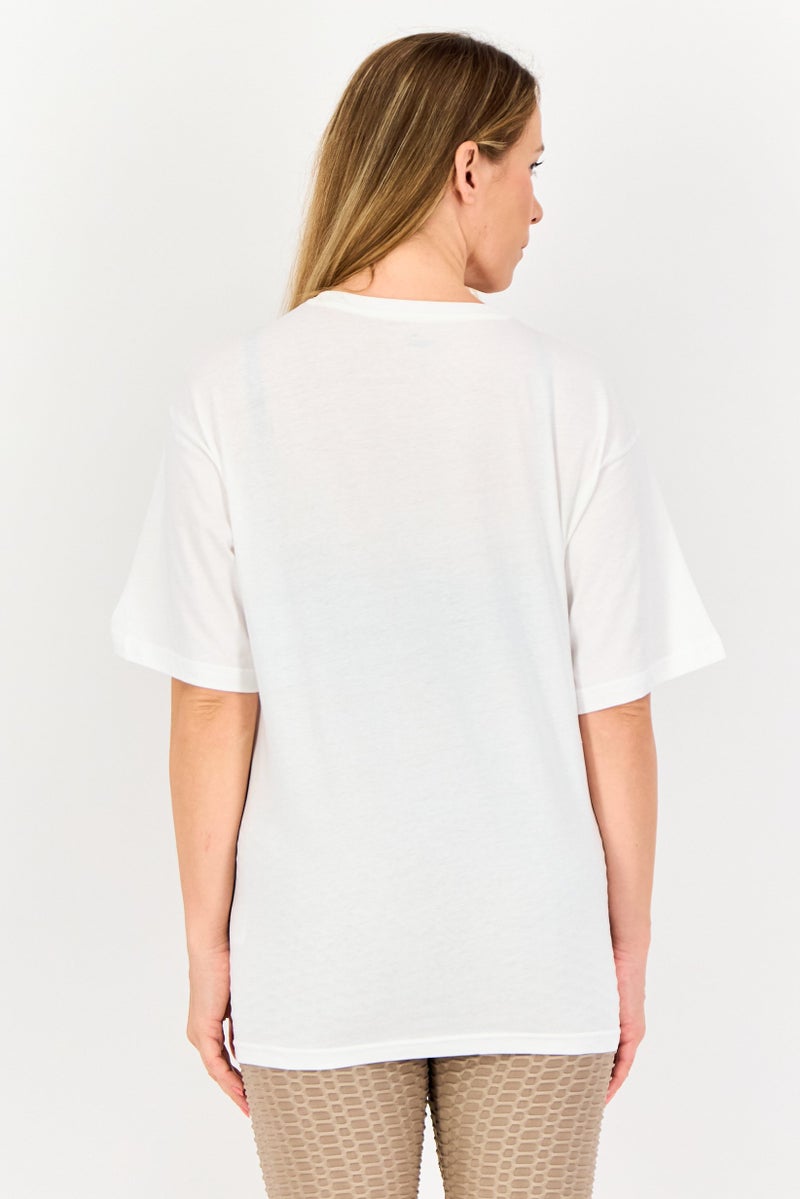 PUMA تي شيرت رياضي نسائي قصير الأكمام في الهواء الطلق، أبيض - Image 3