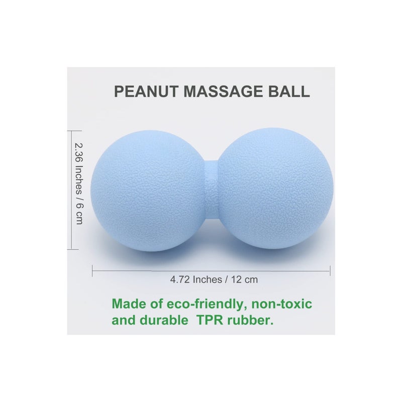 SOLARAE Peanut Massage Ball, Double Lacrosse Ball Deep Tissue Roller Trigger Point Ball Yoga Massage Ball Bodywork Therapy Ball for Physical Therapy Myofascial Release Muscle Relaxer Acupoint Massage - Image 5