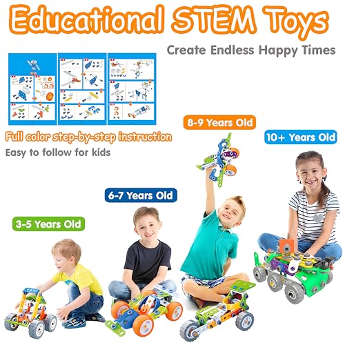 MOONTOY 11 in 1 STEM Kits Building Toys for Kids Ages 48 57 Stem Toys for 4 5 6 7 8 Year Old Boy Birthday Gift Educational Construction Set for Boys 46 68 58 Creative Learning Engineering Game - Image 5