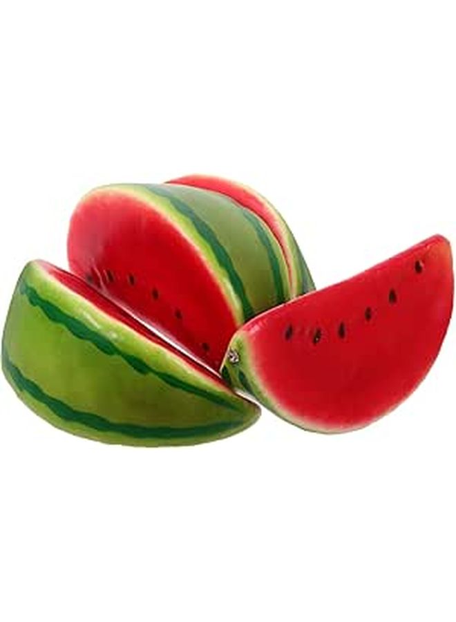 4 Pcs Artificial Watermelon Slice Realistic Simulation Fruit Decor For Home Shop Office Photography Prop Party Display - Image 1