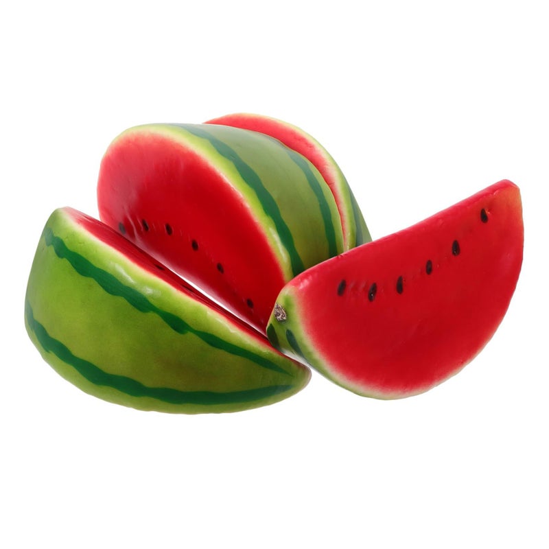 4 Pcs Artificial Watermelon Slice Realistic Simulation Fruit Decor For Home Shop Office Photography Prop Party Display - Image 2