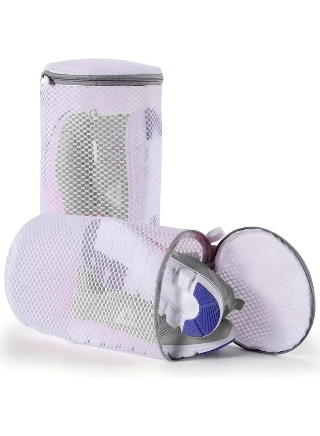 أكياس غسيل الأحذية - أكياس غسيل شبكية متينة للأحذية الرياضية للاستخدام في الغسالة - تحمي الأحذية والأحذية الرياضية - إغلاق بسحاب، حقيبة تنظيف قابلة لإعادة الاستخدام وجيدة التهوية - Image 5