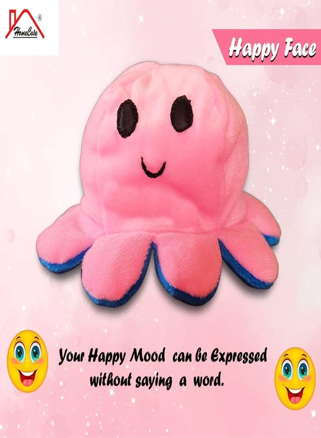HOMECUTE Soft Toys for Boys & Girls,Face Changing Octopus Kids’ Toys,Stuffed Animal Toy,Show Your Mood Without Saying a Word(Two Octopus-“Blue-Pink & Green-Yellow”) - Image 2