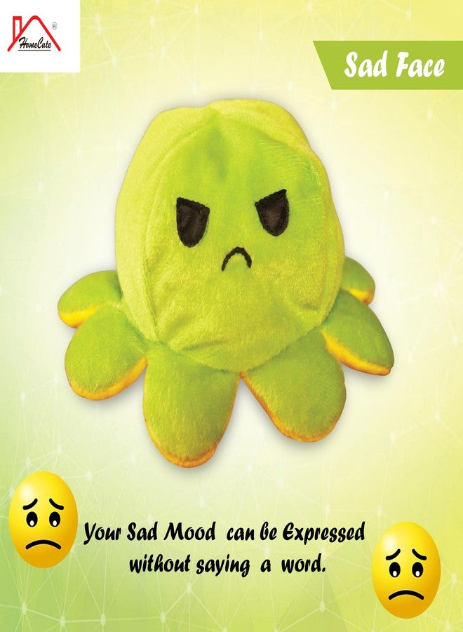 HOMECUTE Soft Toys for Boys & Girls,Face Changing Octopus Kids’ Toys,Stuffed Animal Toy,Show Your Mood Without Saying a Word(Two Octopus-“Blue-Pink & Green-Yellow”) - Image 3