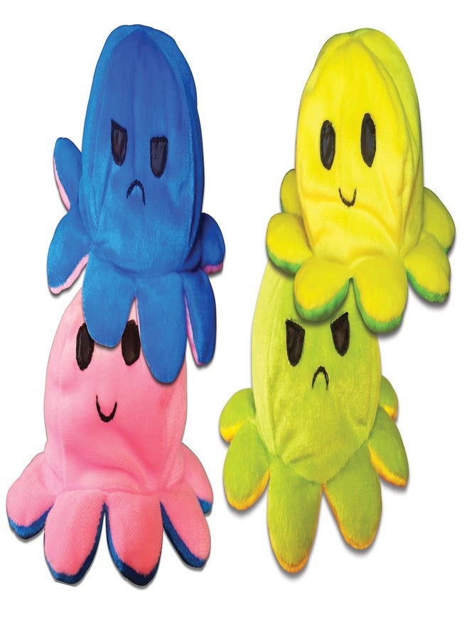 HOMECUTE Soft Toys for Boys & Girls,Face Changing Octopus Kids’ Toys,Stuffed Animal Toy,Show Your Mood Without Saying a Word(Two Octopus-“Blue-Pink & Green-Yellow”) - Image 1