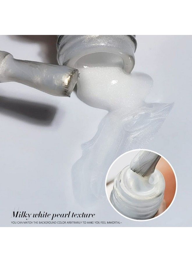 VERONNI Pearl Gel Nail Polish Kit 6Pcs Glitter Shell Thread Gel Nail Polish Soakoff Drawing Mermaid Gel Nail Polish Manicure Set Diy Design Nail Art(Pl6Pcs) - Image 4