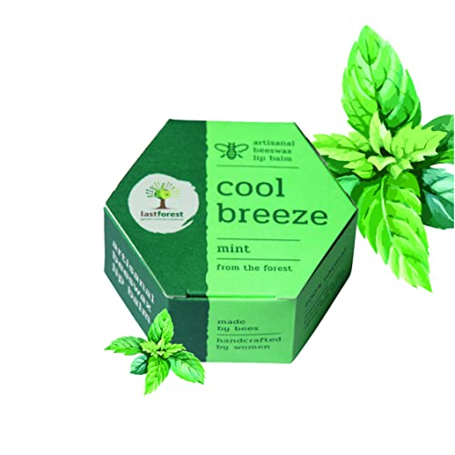 Last Forest Beeswax Lip Balm for Men & Women 5g, Non-sticky, 24 Hrs Lip Moisturizer For Dry And Chapped Lips, Nourish & Protect (Mint) - Image 1