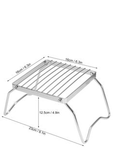 Generic Folding Campfire Grill, Heavy Duty Portable Camping Grill with Legs Carrying Bag, Stainless Steel Grate for Gas Stove, BBQ Grill for RV Camping, Picnic, and Fishing  - Image 2