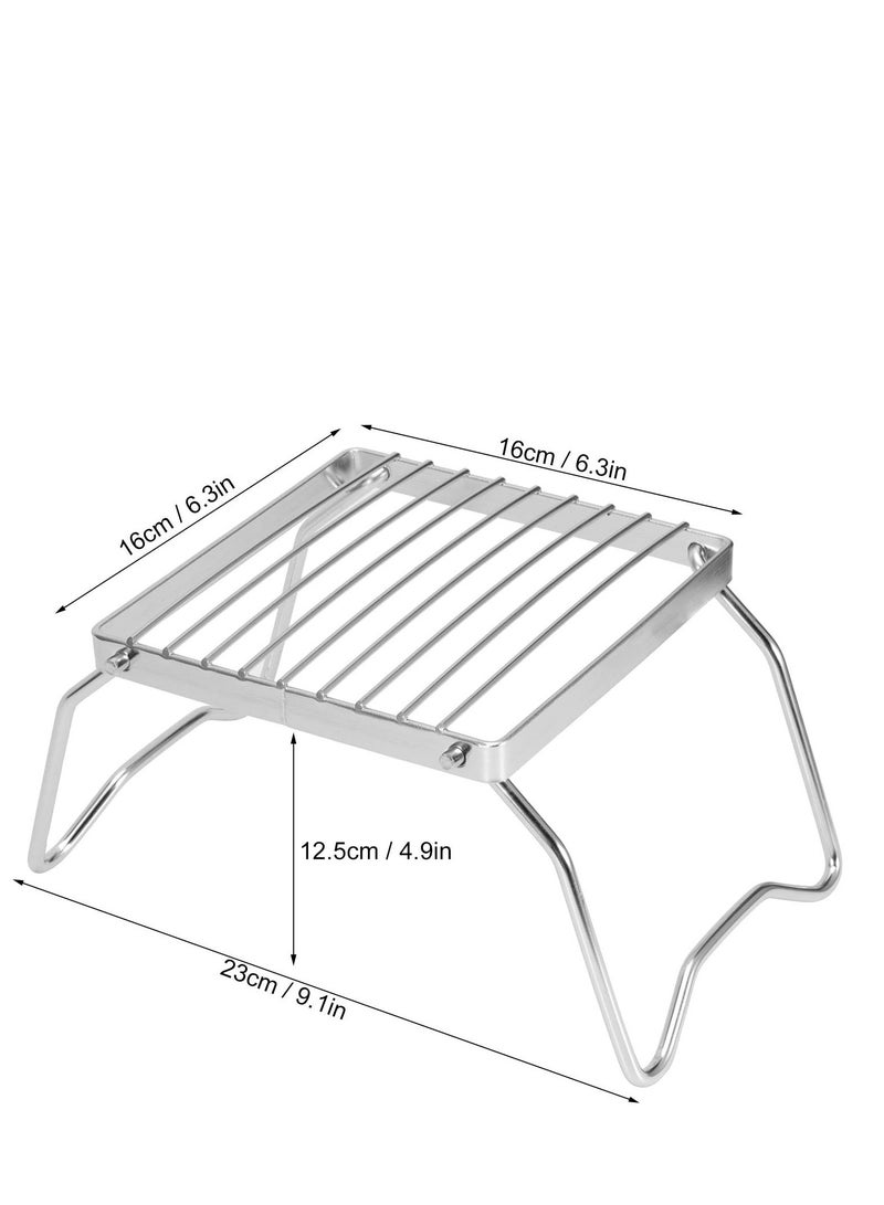 Generic Folding Campfire Grill, Heavy Duty Portable Camping Grill with Legs Carrying Bag, Stainless Steel Grate for Gas Stove, BBQ Grill for RV Camping, Picnic, and Fishing  - Image 2