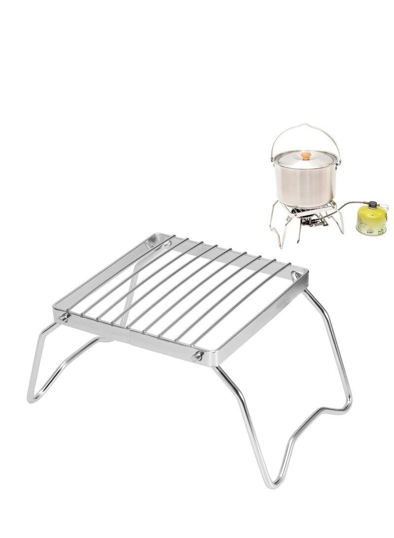 Generic Folding Campfire Grill, Heavy Duty Portable Camping Grill with Legs Carrying Bag, Stainless Steel Grate for Gas Stove, BBQ Grill for RV Camping, Picnic, and Fishing  - Image 3