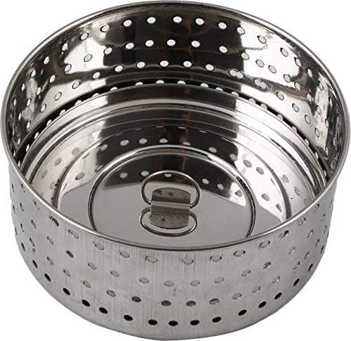 Urban Platter 100% Stainless Steel Paneer/Stainer Mould with Top Press Lid, 450 ml, Size 4