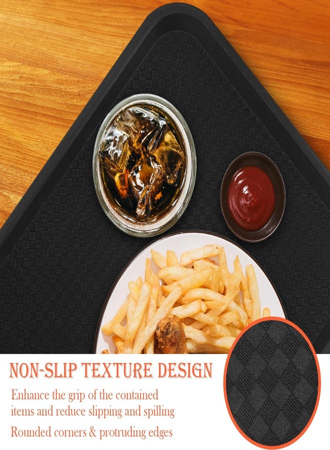 Coobbar Plastic Fast Food Trays, 8 Pack Cafeteria & Restaurant Serving Tray Set for Coffee Table, Kitchen & Party, Multi-Color Reusable Snack Trays for Home, School, Events (13.8x10.5x0.8 Inches) - Image 4