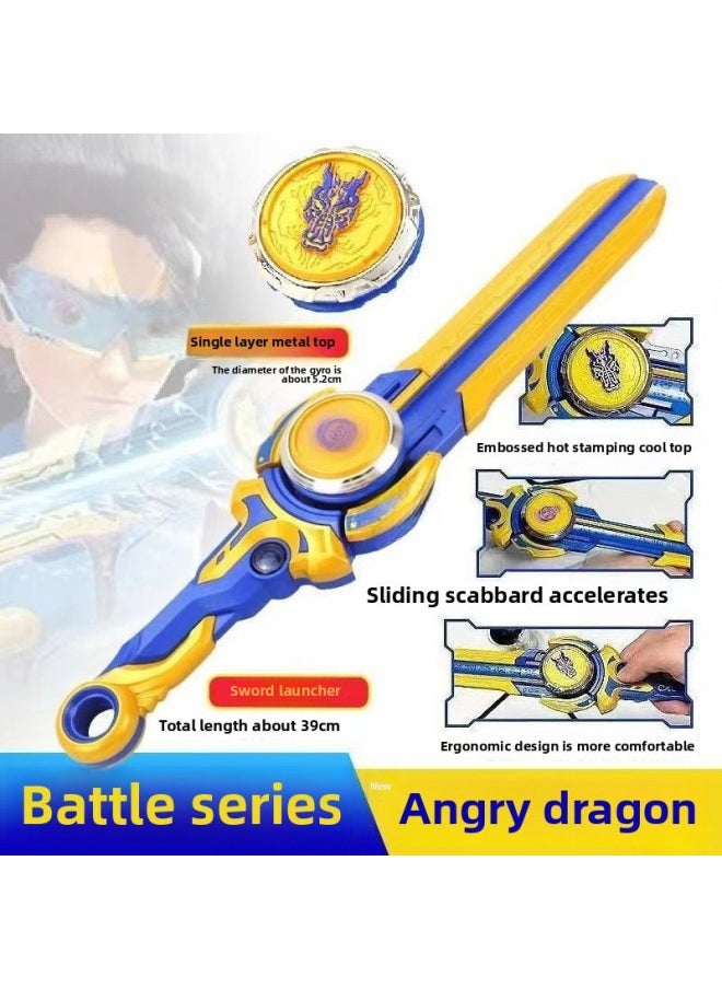 null - Boys Luotuo Fighting Hurricane Spirit Of War Sword Style Top Toy Children Style 6 Accessories Langrisser Sword Spin-Color:Rui Tao Dragon King + Combat Disk [one Sword And Two Gyro] - Image 1