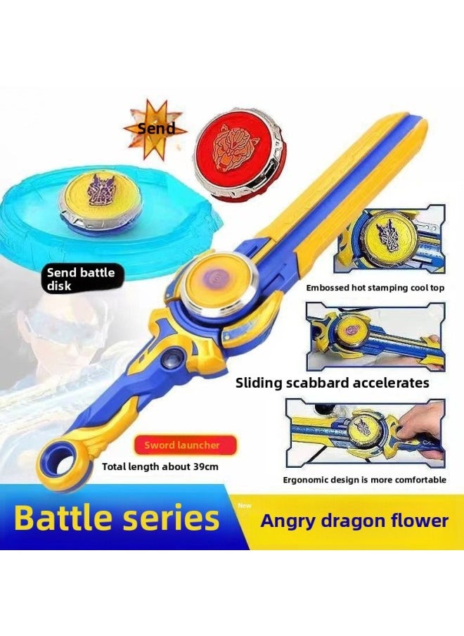 null - Boys Luotuo Fighting Hurricane Spirit Of War Sword Style Top Toy Children Style 6 Accessories Langrisser Sword Spin-Color:Rui Tao Dragon King + Combat Disk [one Sword And Two Gyro] - Image 1