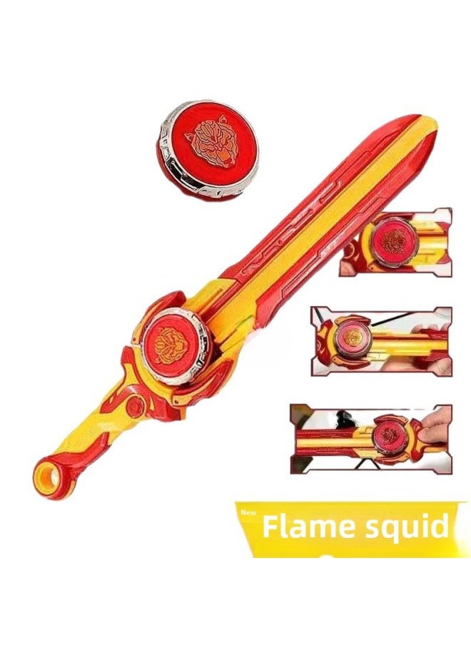 null - Boys Luotuo Fighting Hurricane Spirit Of War Sword Style Top Toy Children Style 6 Accessories Langrisser Sword Spin-Color:Rui Tao Dragon King + Combat Disk [one Sword And Two Gyro] - Image 1