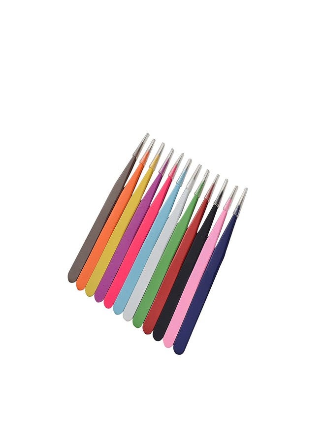 Edinstry Eyelash Extension Tweezers ESD-15 Stainless Steel Tweezers, Used for Eyelash Extension, Manual Calibration Straight Tweezers (Black) 1pcs - Image 2