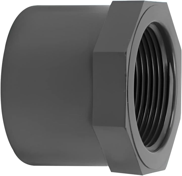RACO High Pressure PVC Pipe Fittings for Plumbing Water Transfering Home Industrial and Municipal Applications (1.1/2 X 1/2 INCH, FEMALE REDUCER BUSH) - Image 1