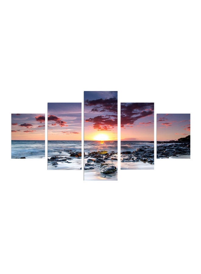 Y&D 5-Piece Abstract Landscape Art Painted Picture Canvas Painting Multicolour