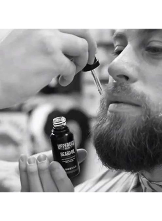 أبر كت ديلوكس زيت اللحية الفاخرة من Uppercut Deluxe هو عبارة عن سيروم مرطب للحية ويجعلها ناعمة وصحية - Image 2