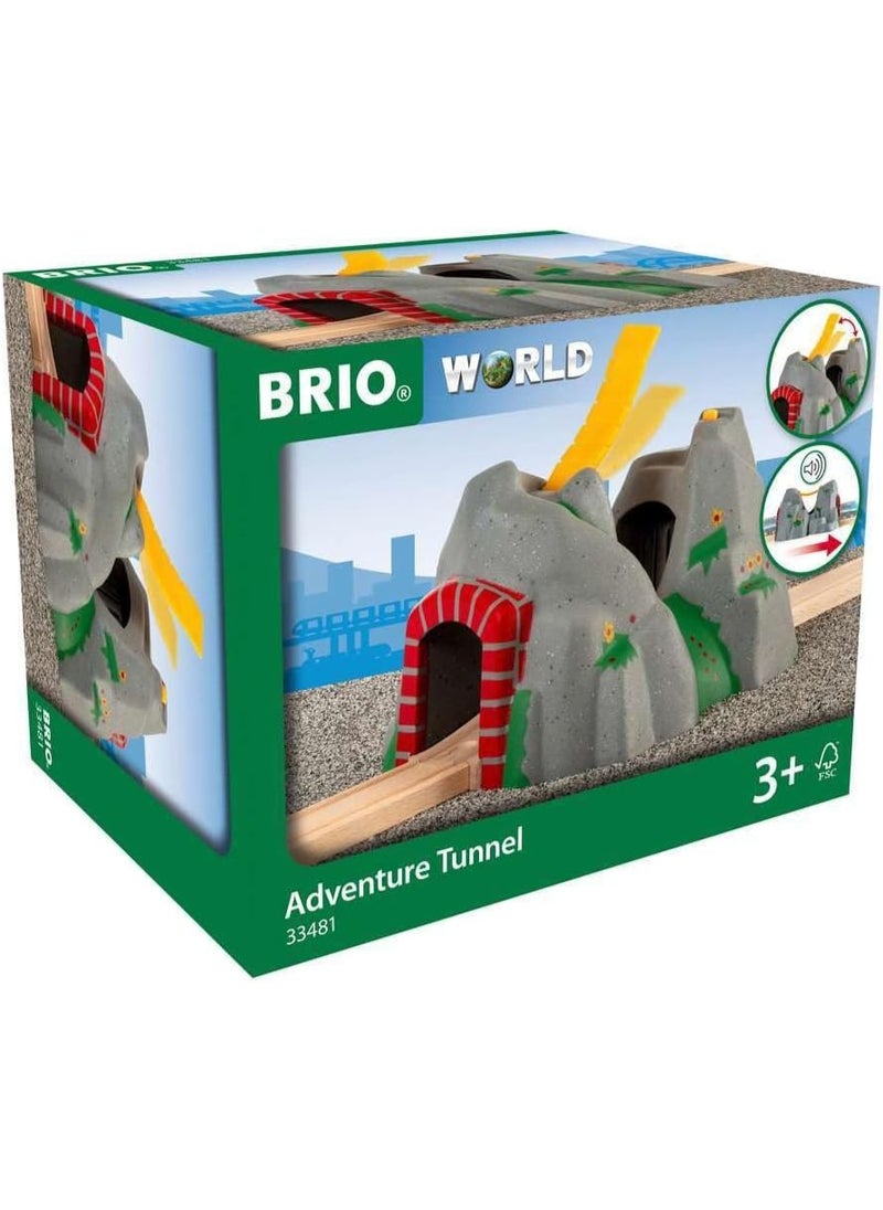 Brio BRIO World - 33481 Adventure Tunnel - Interactive Toy Train Accessory for Kids | Enhances Motor Skills | Compatible with All BRIO Train Sets | FSC-Certified Beech Wood | Ideal for Ages 3 and Up  - Image 1